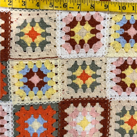 New In Ragstock Crochet Mini Dress - Colorful Granny Square Patchwork Size: S/M - Picture 11 of 12